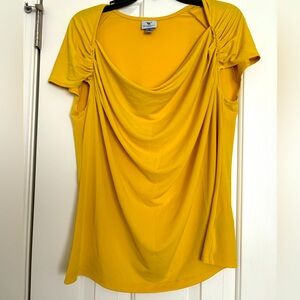 New Cowl neck Tee yellow